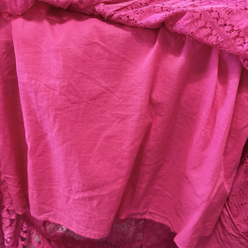 BHANUNI by Jyoti Anthropologie Pink Lace Patchwork Midi / Maxi Dress LP NWT Boho - Picture 16 of 16